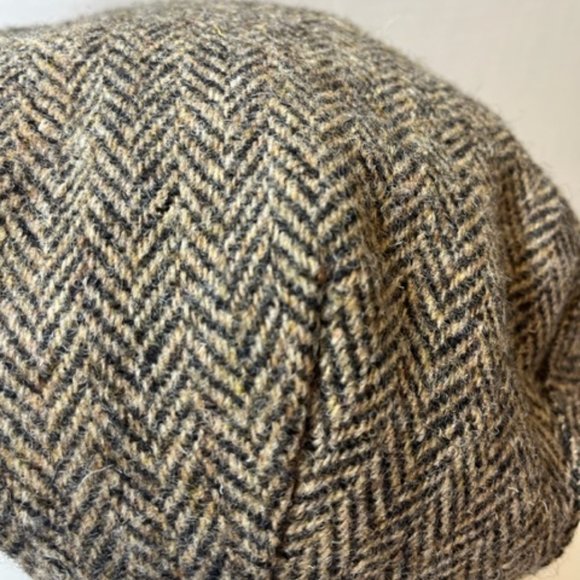 VTG Harris Tweed Flat Cap Baretta Newsboy Hand Woven Wool - Picture 4 of 8
